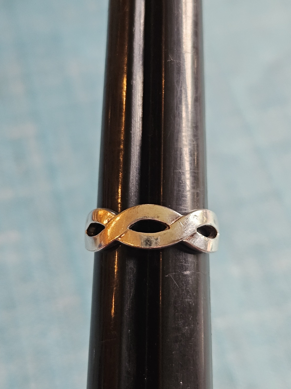 Sterling Silver Infinity Link Ring - Silver